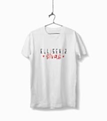 Ellisekiz Sivas Yazılı Sivas Temalı Unisex Beyaz Sıfır Yaka Tişört