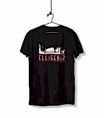 Ellisekiz Yazılı Sivas ve Halay Temalı Unisex Siyah Sıfır Yaka Tişört