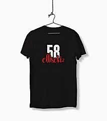 Ellisekiz 58 Yazılı Sivas Temalı Unisex Siyah Sıfır Yaka Tişört