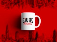 Sivas Ellisekiz Yazılı Sivas Temalı Kupa Bardak