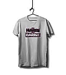 Hem Harbi Hem Barbie Yazılı Beyaz Sıfır Yaka Tişört