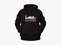 Ellisekiz Yazılı Sivas ve Halay Temalı Unisex Siyah Oversize Kapüşonlu Sweatshirt