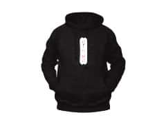 Sivas Yazılı Kangal Silüeti Temalı Unisex Siyah Oversize Kapüşonlu Sweatshirt
